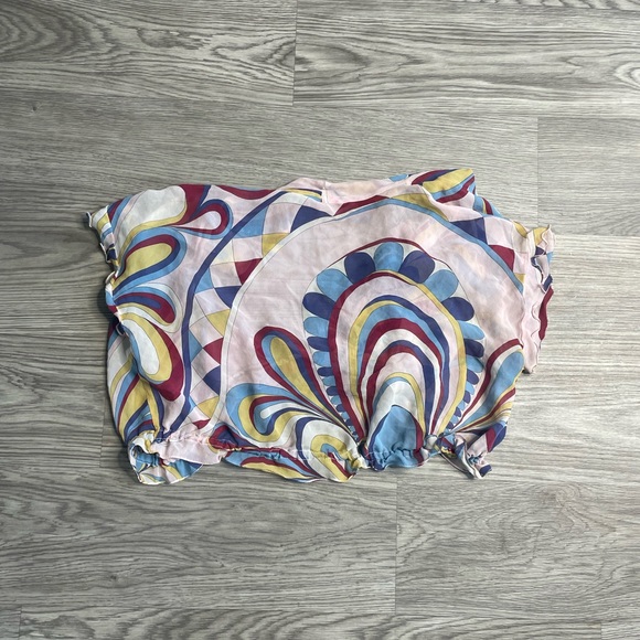 Vintage Claudia Paisley Sheer Crop Top - Picture 8 of 10